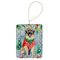 Leonberger Christmas Porcelain Ornament Christmas Tree Hanging Decorations for Home Christmas Holiday, Rectangle, Gift, Multicolor