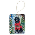 Newfoundland Christmas Porcelain Ornament Christmas Tree Hanging Decorations for Home Christmas Holiday, Rectangle, Gift, Multicolor