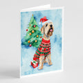 Wheaten Terrier Christmas Greeting Cards Pack of 8 Blank Cards with Envelopes Whimsical A7 Size 5x7