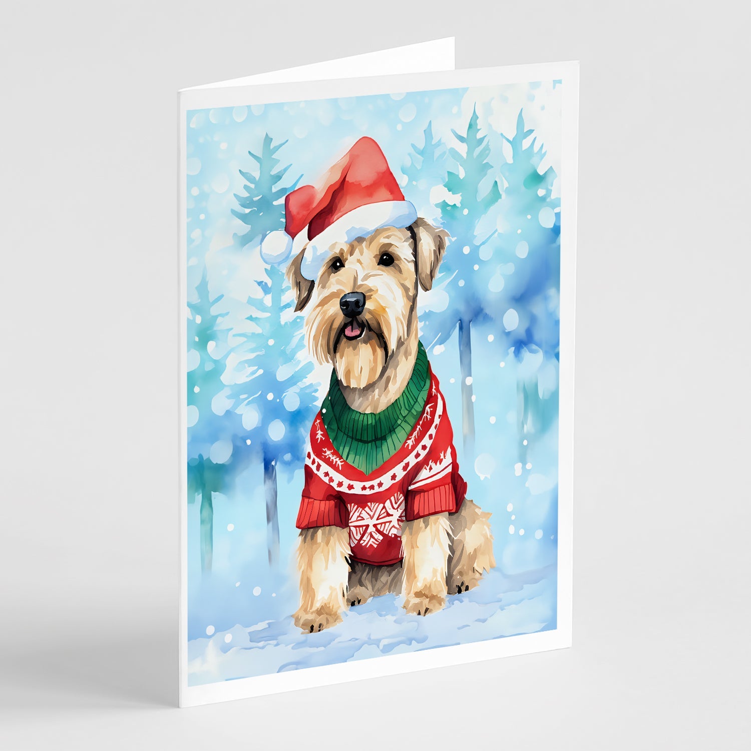 Wheaten Terrier Christmas Greeting Cards Pack of 8 Blank Cards with Envelopes Whimsical A7 Size 5x7
