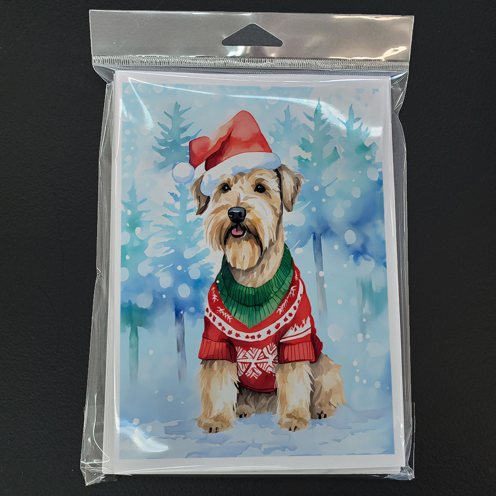 Wheaten Terrier Christmas Greeting Cards Pack of 8 Blank Cards with Envelopes Whimsical A7 Size 5x7
