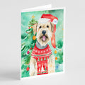 Wheaten Terrier Christmas Greeting Cards Pack of 8 Blank Cards with Envelopes Whimsical A7 Size 5x7