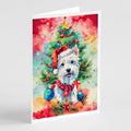 Westie Christmas Greeting Cards Pack of 8 Blank Cards with Envelopes Whimsical A7 Size 5x7