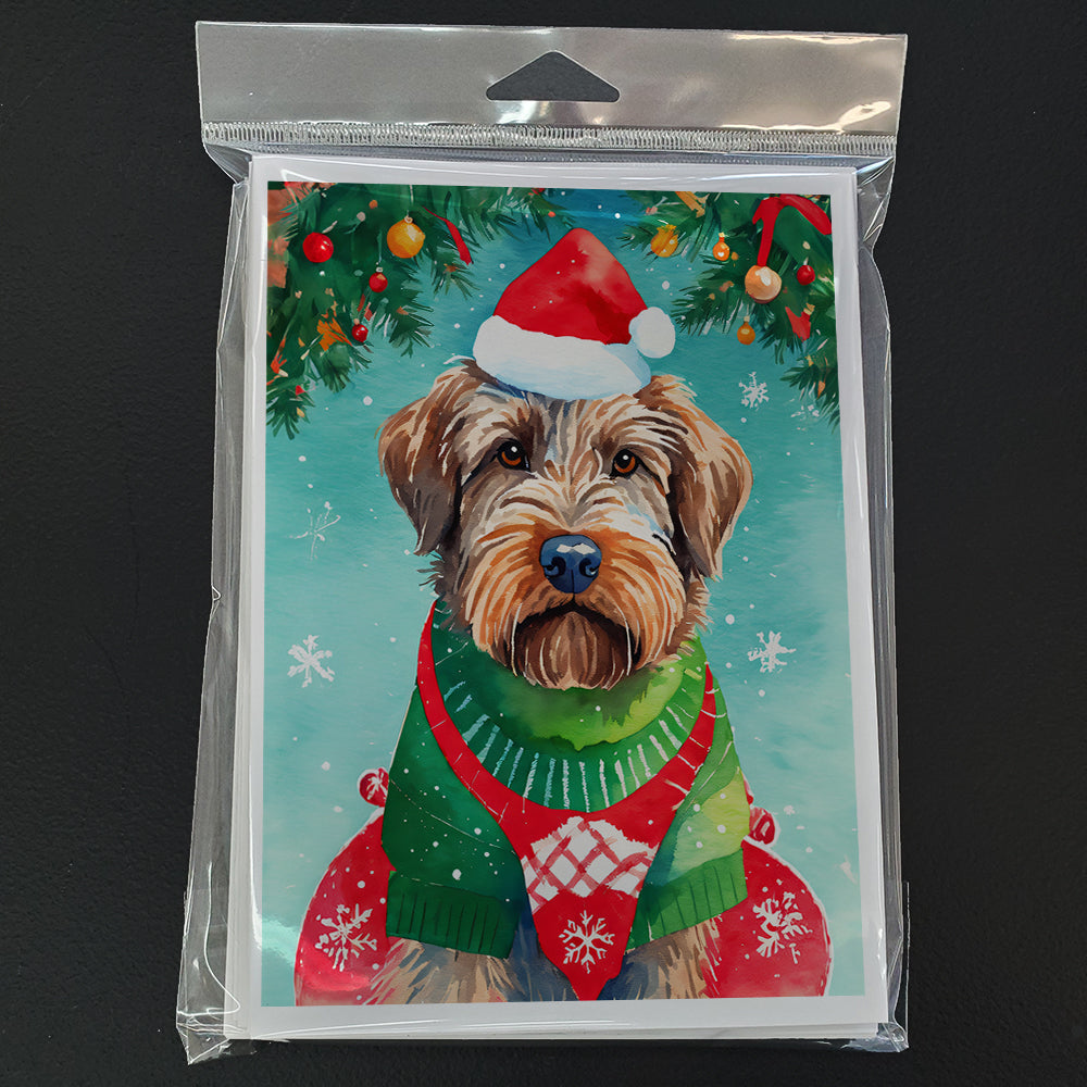 Wirehaired Pointing Griffon Christmas Greeting Cards Pack of 8 Blank Cards with Envelopes Whimsical A7 Size 5x7