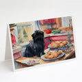 Affenpinscher Christmas Cookies Greeting Cards Pack of 8 Blank Cards with Envelopes Whimsical A7 Size 5x7