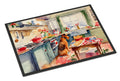 Airedale Terrier Christmas Cookies Doormat Indoor Outdoor 18H X 27W Front Door Mat Rugs for Entryway, Non Slip Washable