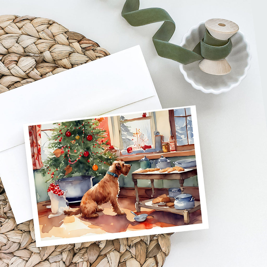Airedale Terrier Christmas Cookies Greeting Cards Pack of 8 Blank Cards with Envelopes Whimsical A7 Size 5x7