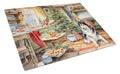 Alaskan Malamute Christmas Cookies Cutting Board Tempered Glass Kitchen Cutting Surface, Heat Resistant Chopping, Non-Slip Feet, Food Prep & Serving