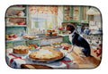 American English Coonhound Christmas Cookies Dish Drying Mat Absorbent Dish Drying Mat Pad for Kitchen Counter Dish Drainer Mat for Countertop, 14 x 21", Multicolor