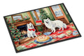 American Eskimo Christmas Cookies Doormat Indoor Outdoor 24H X 36W Front Door Mat Rugs for Entryway, Non Slip Washable Low Pile,