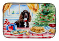 American Water Spaniel Christmas Cookies Dish Drying Mat Absorbent Dish Drying Mat Pad for Kitchen Counter Dish Drainer Mat for Countertop, 14 x 21", Multicolor