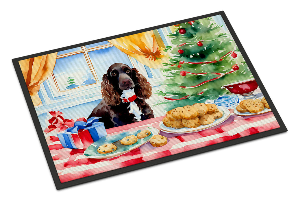 American Water Spaniel Christmas Cookies Doormat Indoor Outdoor 24H X 36W Front Door Mat Rugs for Entryway, Non Slip Washable Low Pile,
