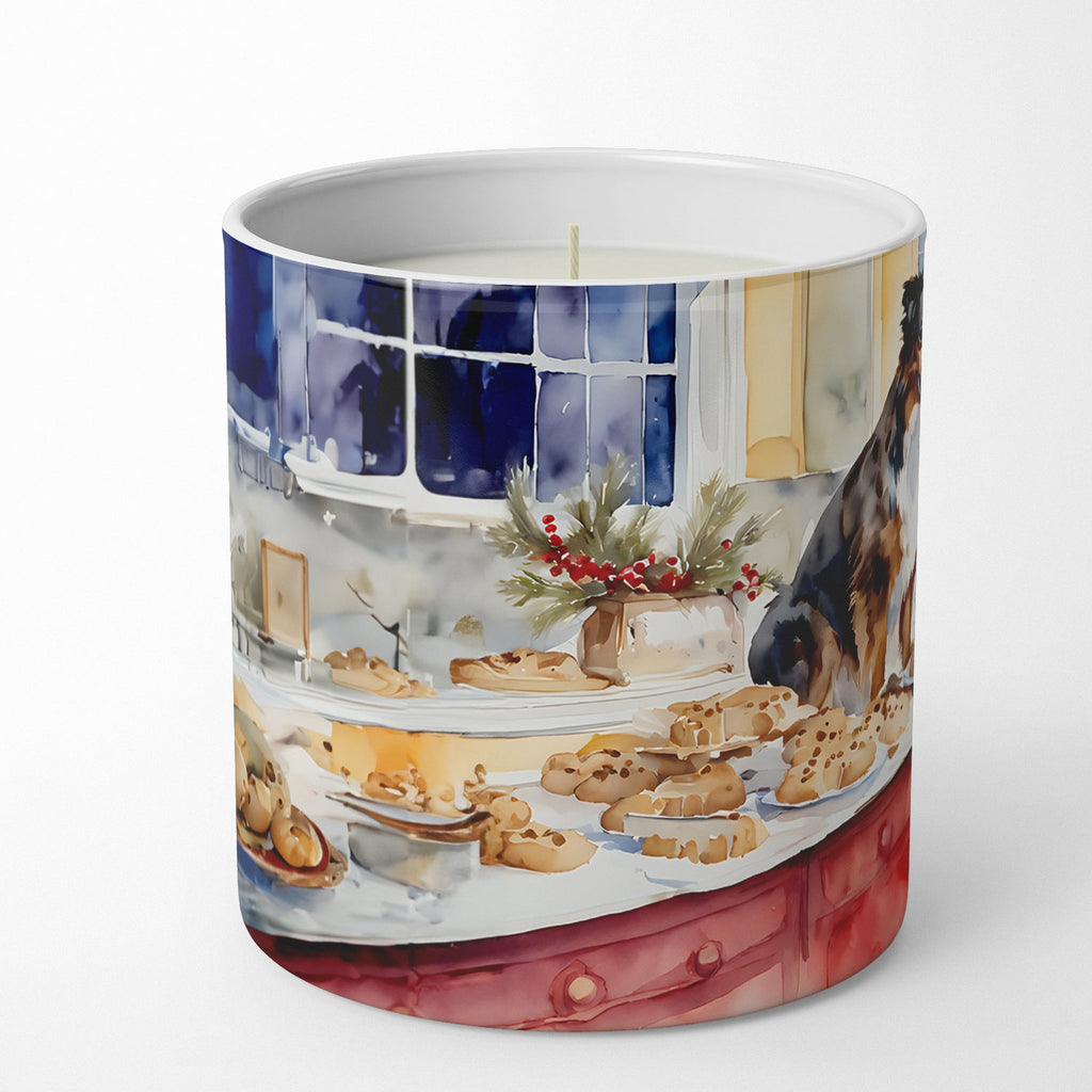 Australian Shepherd Christmas Cookies Decorative Soy Candle Nature Soy Wax Essential Oil Home Decor Ideal for Bedroom Kitchen Bath Office Gift, 10 oz