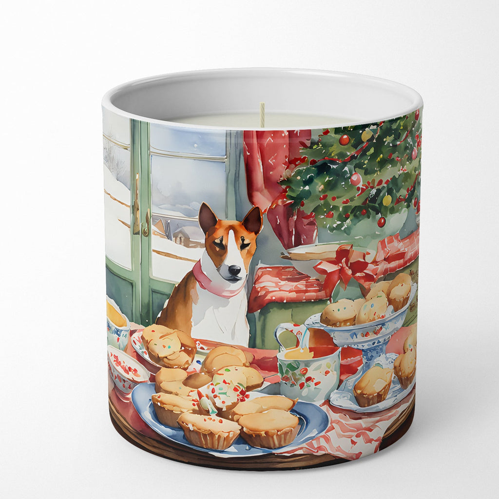 Basenji Christmas Cookies Decorative Soy Candle Nature Soy Wax Essential Oil Home Decor Ideal for Bedroom Kitchen Bath Office Gift, 10 oz