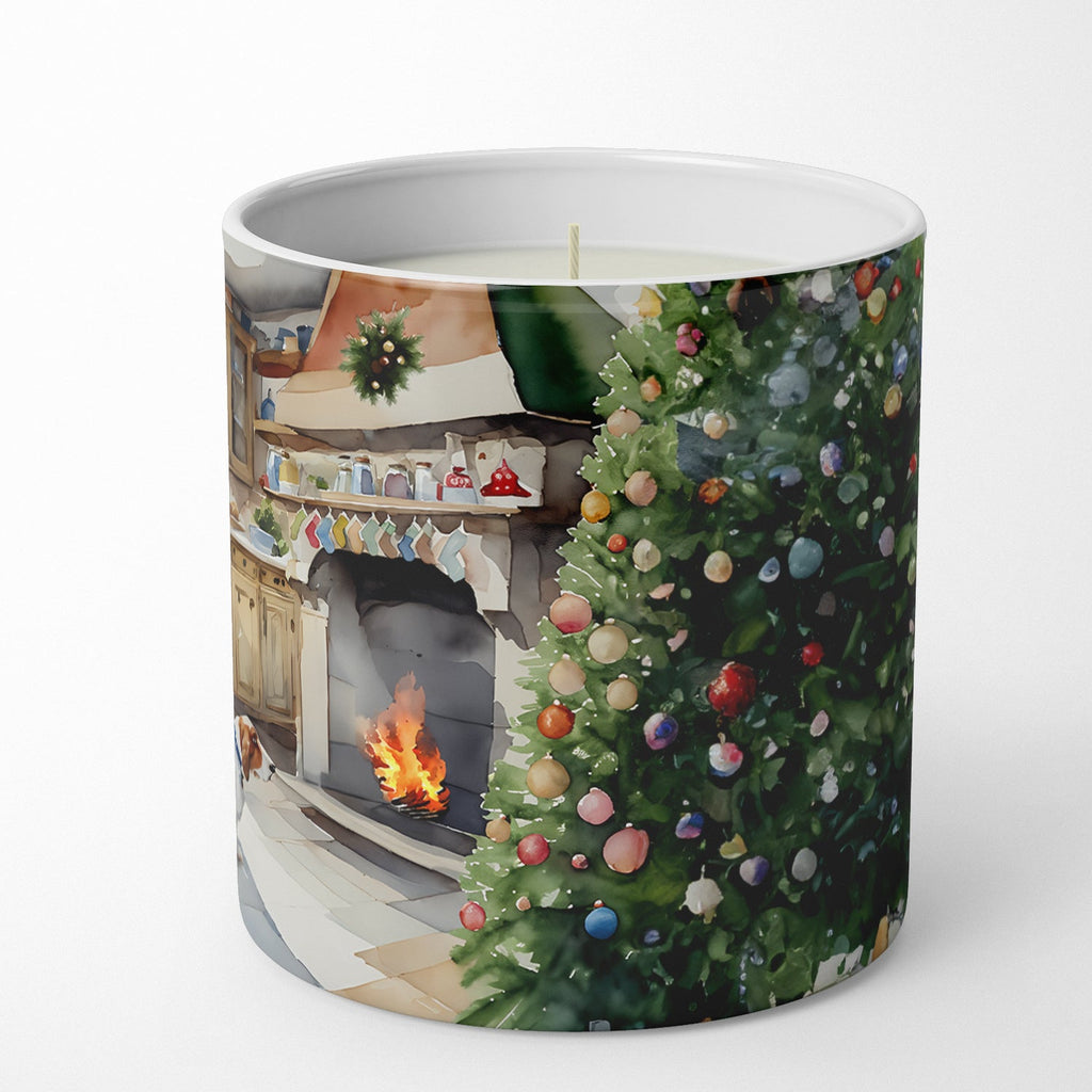 Basset Hound Christmas Cookies Decorative Soy Candle Nature Soy Wax Essential Oil Home Decor Ideal for Bedroom Kitchen Bath Office Gift, 10 oz