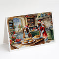 Basset Hound Christmas Cookies Greeting Cards Pack of 8 Blank Cards with Envelopes Whimsical A7 Size 5x7