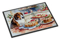 Basset Hound Christmas Cookies Doormat Indoor Outdoor 24H X 36W Front Door Mat Rugs for Entryway, Non Slip Washable Low Pile,