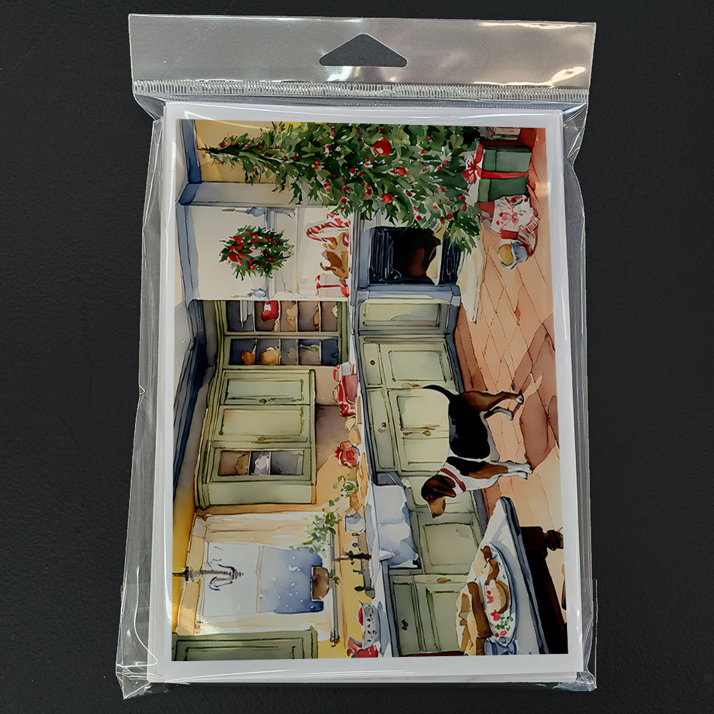 Basset Hound Christmas Cookies Greeting Cards Pack of 8 Blank Cards with Envelopes Whimsical A7 Size 5x7