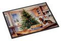 Basset Hound Christmas Cookies Doormat Indoor Outdoor 24H X 36W Front Door Mat Rugs for Entryway, Non Slip Washable Low Pile,