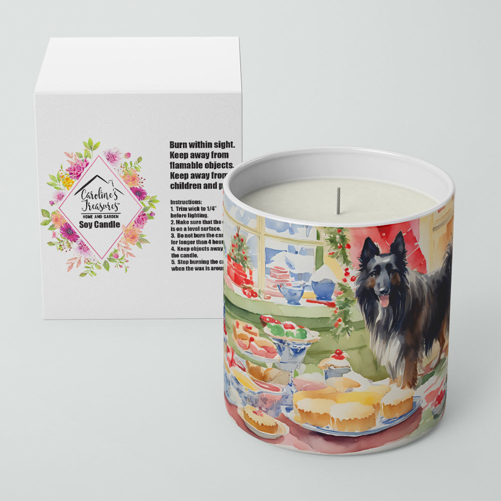 Belgian Sheepdog Christmas Cookies Decorative Soy Candle Nature Soy Wax Essential Oil Home Decor Ideal for Bedroom Kitchen Bath Office Gift, 10 oz