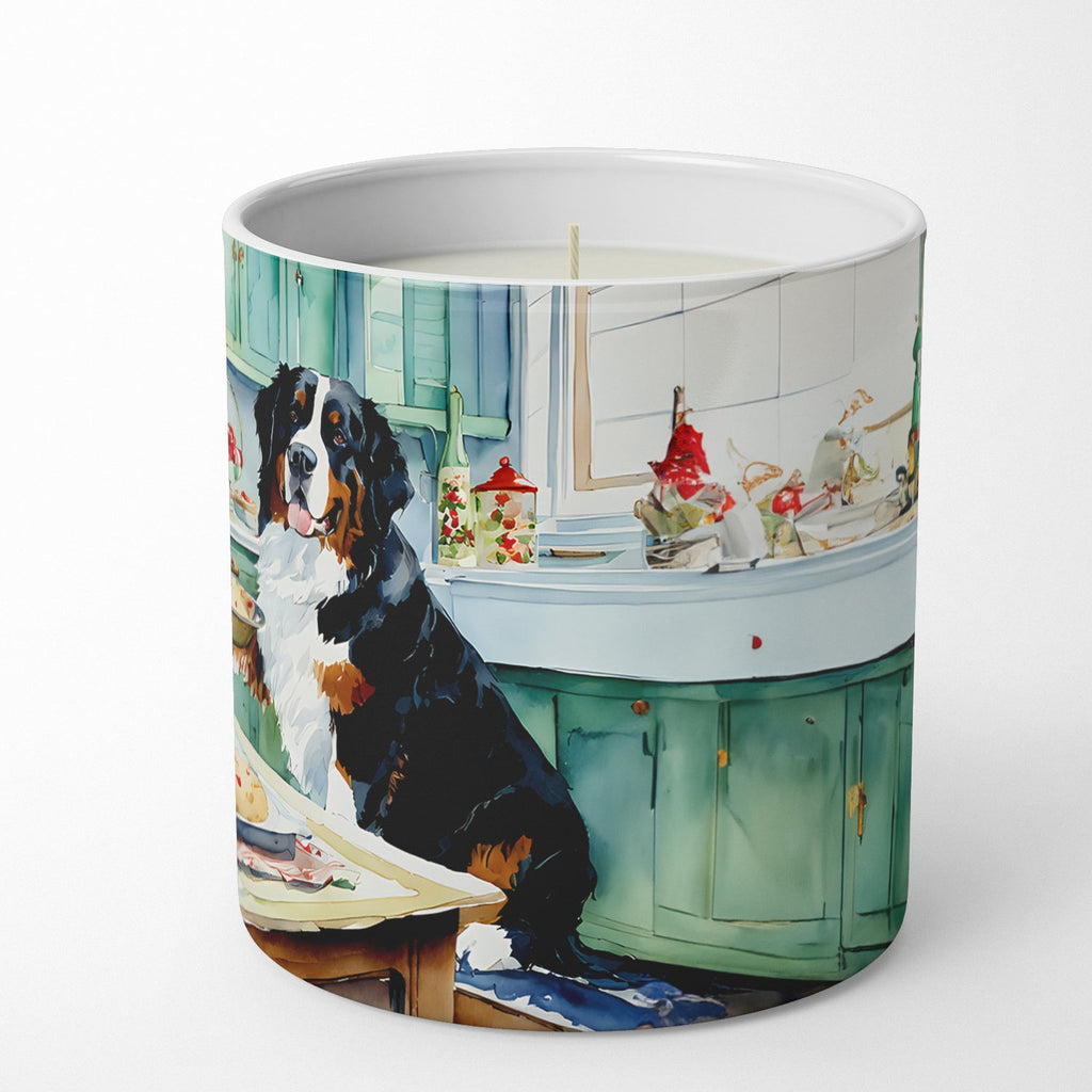 Bernese Mountain Dog Christmas Cookies Decorative Soy Candle Nature Soy Wax Essential Oil Home Decor Ideal for Bedroom Kitchen Bath Office Gift, 10 oz