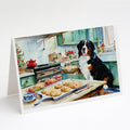 Bernese Mountain Dog Christmas Cookies Greeting Cards Pack of 8 Blank Cards with Envelopes Whimsical A7 Size 5x7