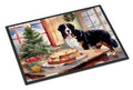 Bernese Mountain Dog Christmas Cookies Doormat Indoor Outdoor 24H X 36W Front Door Mat Rugs for Entryway, Non Slip Washable Low Pile,