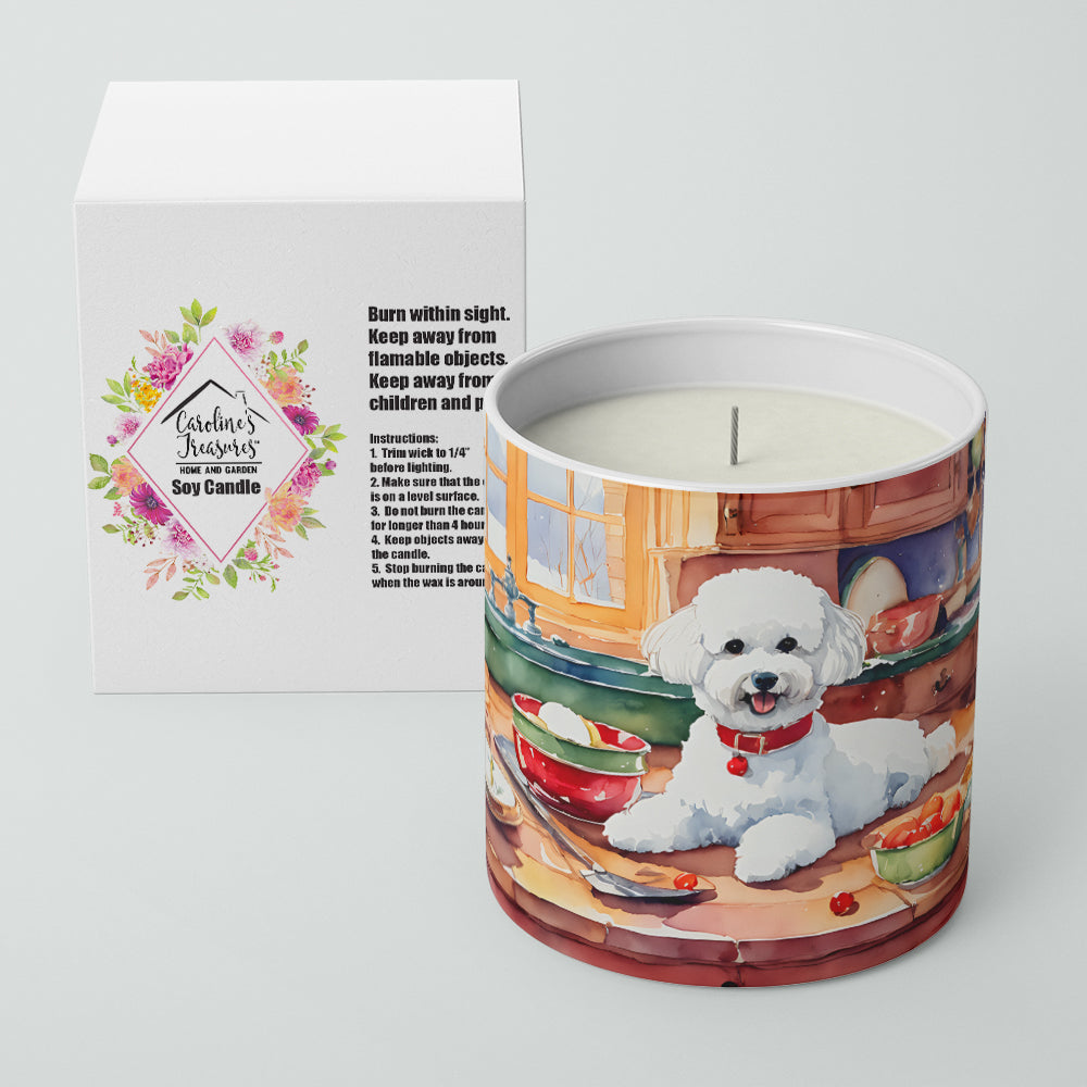 Bichon Frise Christmas Cookies Decorative Soy Candle Nature Soy Wax Essential Oil Home Decor Ideal for Bedroom Kitchen Bath Office Gift, 10 oz