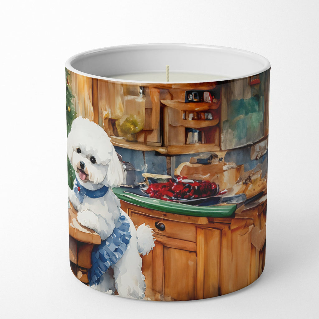 Bichon Frise Christmas Cookies Decorative Soy Candle Nature Soy Wax Essential Oil Home Decor Ideal for Bedroom Kitchen Bath Office Gift, 10 oz