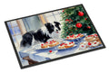 Border Collie Christmas Cookies Doormat Indoor Outdoor 18H X 27W Front Door Mat Rugs for Entryway, Non Slip Washable