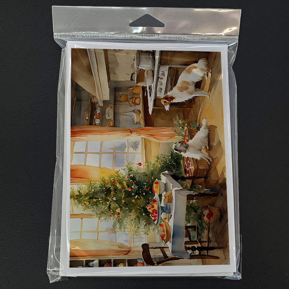 Borzoi Christmas Cookies Greeting Cards Pack of 8 Blank Cards with Envelopes Whimsical A7 Size 5x7