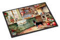 Boston Terrier Christmas Cookies Doormat Indoor Outdoor 18H X 27W Front Door Mat Rugs for Entryway, Non Slip Washable
