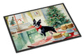 Boston Terrier Christmas Cookies Doormat Indoor Outdoor 24H X 36W Front Door Mat Rugs for Entryway, Non Slip Washable Low Pile,