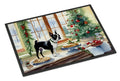 Boston Terrier Christmas Cookies Doormat Indoor Outdoor 18H X 27W Front Door Mat Rugs for Entryway, Non Slip Washable
