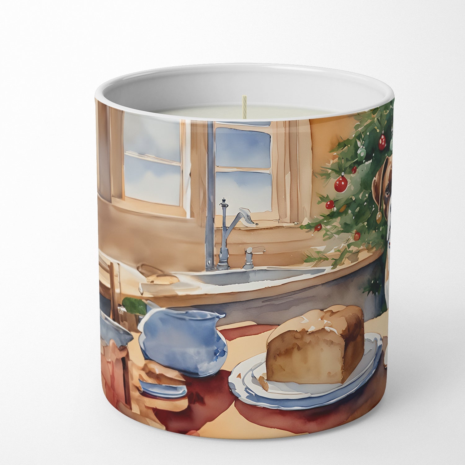 Boxer Christmas Cookies Decorative Soy Candle Nature Soy Wax Essential Oil Home Decor Ideal for Bedroom Kitchen Bath Office Gift, 10 oz