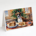 Boxer Christmas Cookies Greeting Cards Pack of 8 Blank Cards with Envelopes Whimsical A7 Size 5x7
