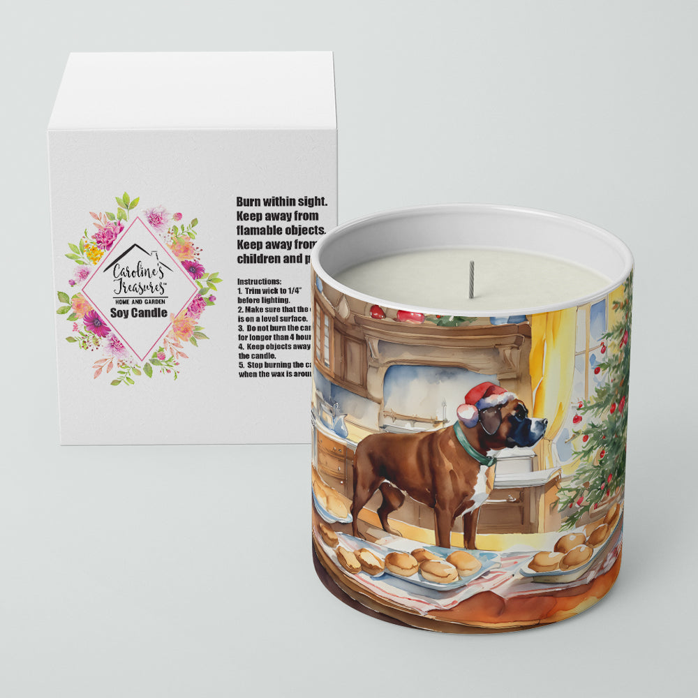 Boxer Christmas Cookies Decorative Soy Candle Nature Soy Wax Essential Oil Home Decor Ideal for Bedroom Kitchen Bath Office Gift, 10 oz