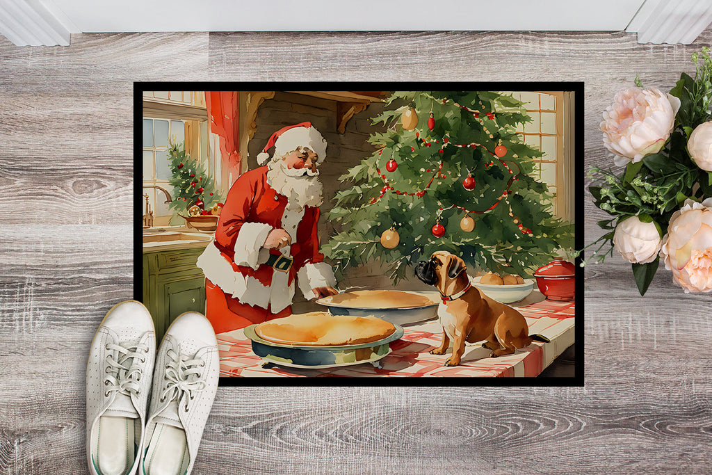 Bullmastiff Christmas Cookies Doormat Indoor Outdoor 24H X 36W Front Door Mat Rugs for Entryway, Non Slip Washable Low Pile,