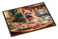 Cairn Terrier Christmas Cookies Doormat Indoor Outdoor 18H X 27W Front Door Mat Rugs for Entryway, Non Slip Washable