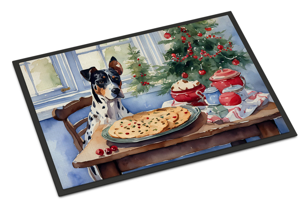 Catahoula Christmas Cookies Doormat Indoor Outdoor 24H X 36W Front Door Mat Rugs for Entryway, Non Slip Washable Low Pile,
