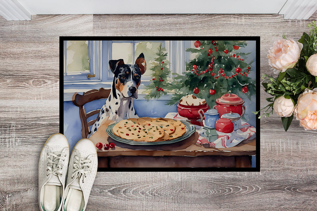 Catahoula Christmas Cookies Doormat Indoor Outdoor 24H X 36W Front Door Mat Rugs for Entryway, Non Slip Washable Low Pile,