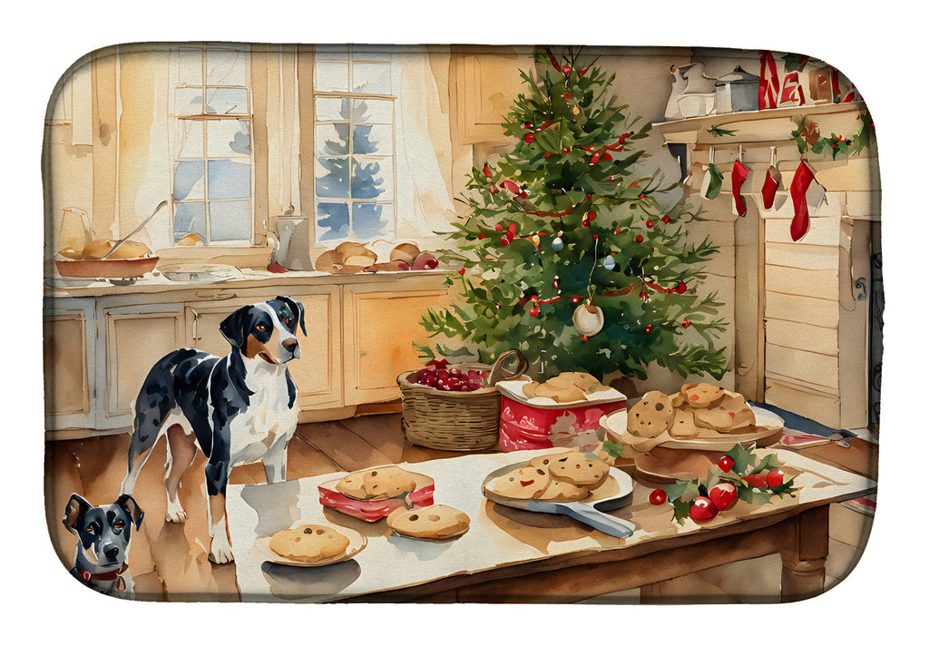 Catahoula Christmas Cookies Dish Drying Mat Absorbent Dish Drying Mat Pad for Kitchen Counter Dish Drainer Mat for Countertop, 14 x 21", Multicolor