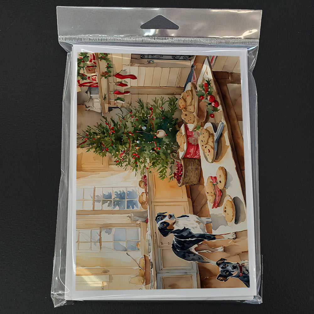 Catahoula Christmas Cookies Greeting Cards Pack of 8 Blank Cards with Envelopes Whimsical A7 Size 5x7
