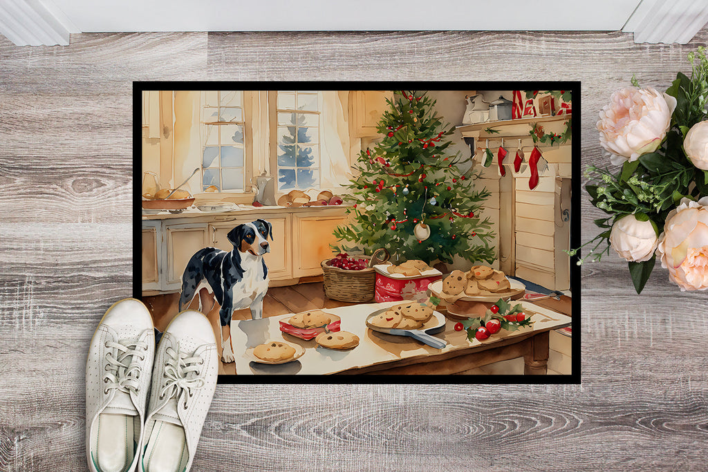 Catahoula Christmas Cookies Doormat Indoor Outdoor 24H X 36W Front Door Mat Rugs for Entryway, Non Slip Washable Low Pile,