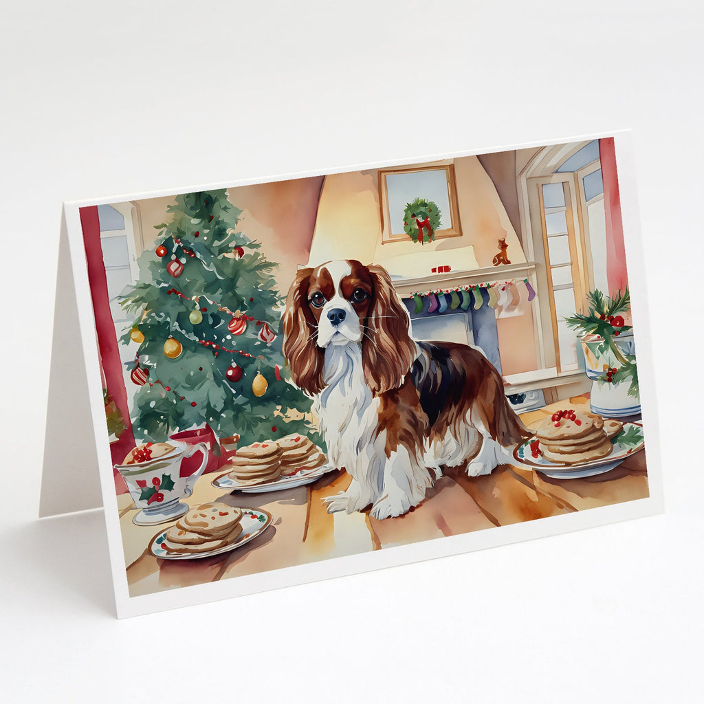 Cavalier Spaniel Christmas Cookies Greeting Cards Pack of 8 Blank Cards with Envelopes Whimsical A7 Size 5x7