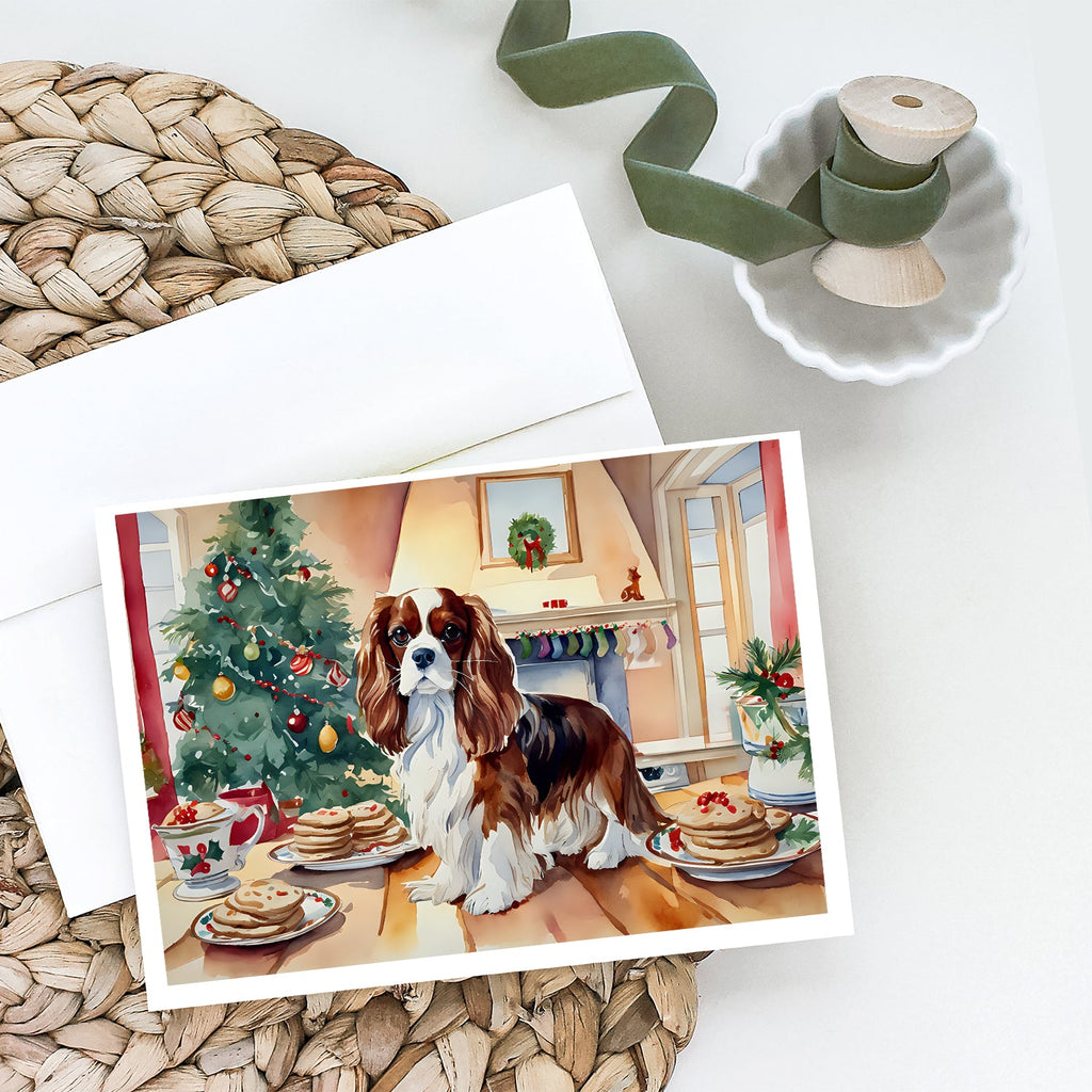 Cavalier Spaniel Christmas Cookies Greeting Cards Pack of 8 Blank Cards with Envelopes Whimsical A7 Size 5x7