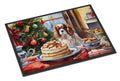 Cavalier Spaniel Christmas Cookies Doormat Indoor Outdoor 18H X 27W Front Door Mat Rugs for Entryway, Non Slip Washable