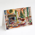 Cavalier Spaniel Christmas Cookies Greeting Cards Pack of 8 Blank Cards with Envelopes Whimsical A7 Size 5x7