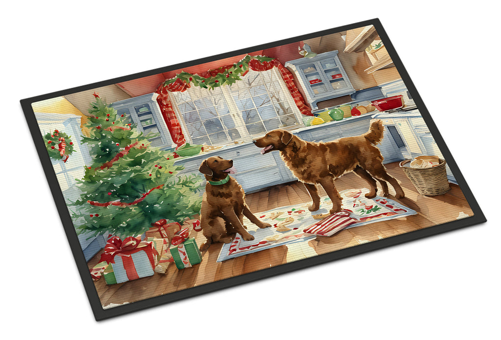 Chesapeake Bay Retriever Christmas Cookies Doormat Indoor Outdoor 24H X 36W Front Door Mat Rugs for Entryway, Non Slip Washable Low Pile,