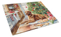 Chesapeake Bay Retriever Christmas Cookies Cutting Board Tempered Glass Kitchen Cutting Surface, Heat Resistant Chopping, Non-Slip Feet, Food Prep & Serving